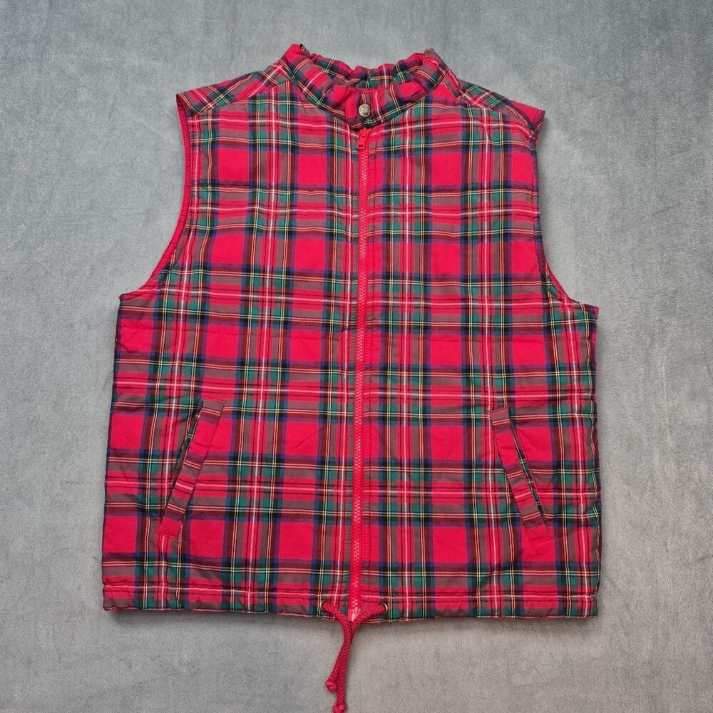 Vintage 80s Gap Plaid Vest Outdoor Classic Alpine Model Youth XL Women Small